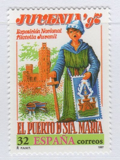 Francobollo Spagna Anno 1997 JUVENIA 97 Esposizione nazionale filatelica El Puerto di Santa Maria (cat. n. 3047)