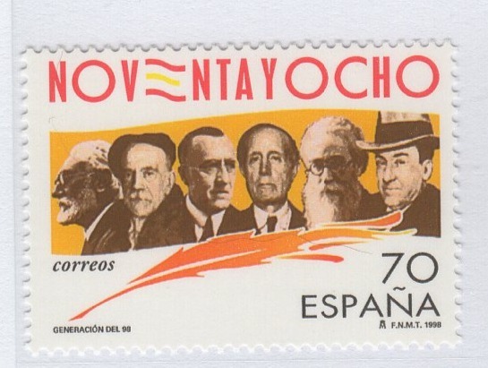 Francobollo Spagna Anno 1998 Poeti e scrittori (cat. n. 3111)