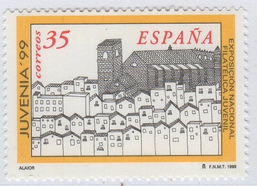 Francobollo Spagna Anno 1999 JUVENIA 99 Esposizione nazionale di filatelia giovanile Alaior (cat. n. 3191)