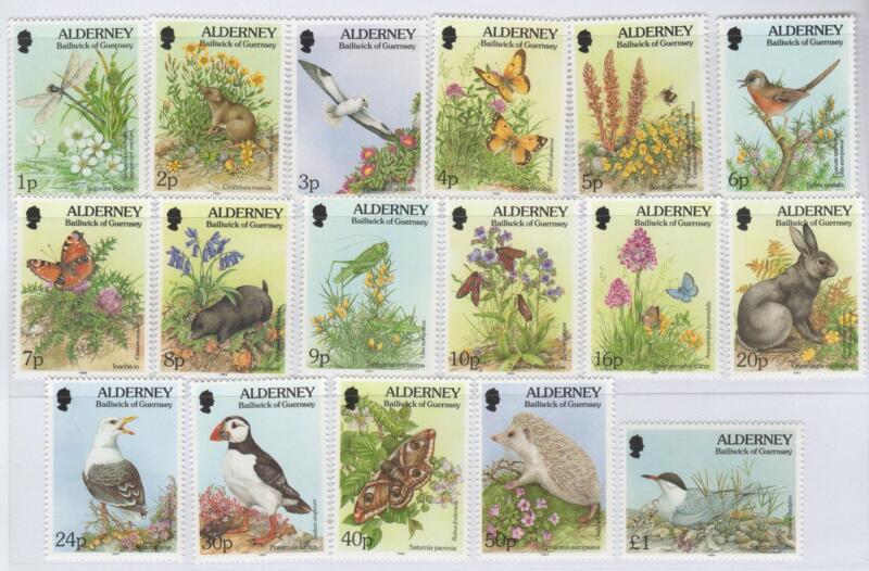 Francobolli Alderney Anno 1994 Fauna e Flora