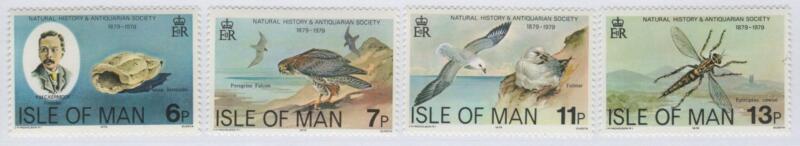 Francobolli Man Anno 1978 Centenario della Società di storia naturale