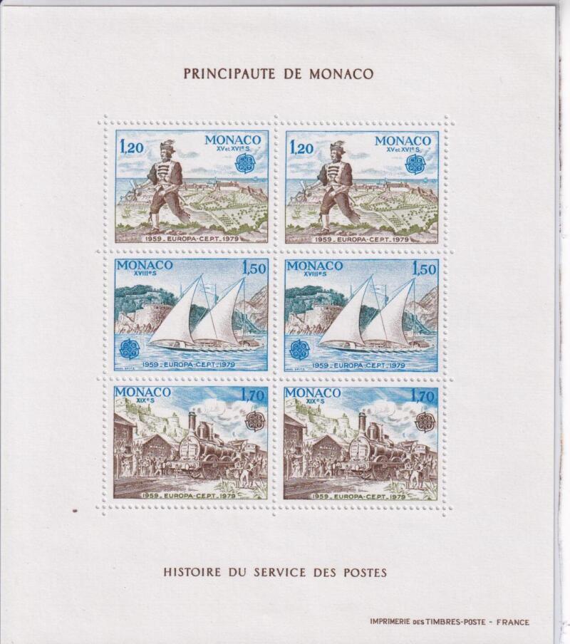 Foglietto Monaco Anno 1979 Europa Storia postale