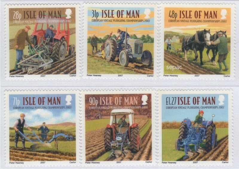 Francobolli Man Anno 2007 Panorami Concorso europeo di vecchi metodi di aratura