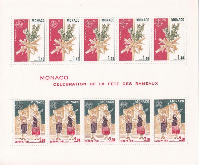 Foglietto Monaco Anno 1981 Europa Folklore