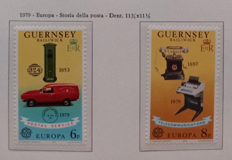 Francobolli Guernsey Anno 1979 Europa Storia postale