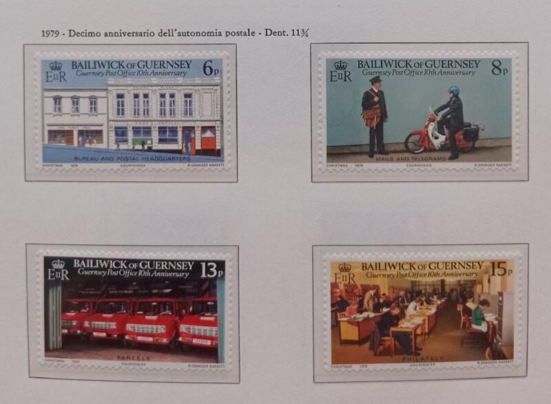 Francobolli Guernsey Anno 1979 Decimo anniversario dell'indipendenza postale