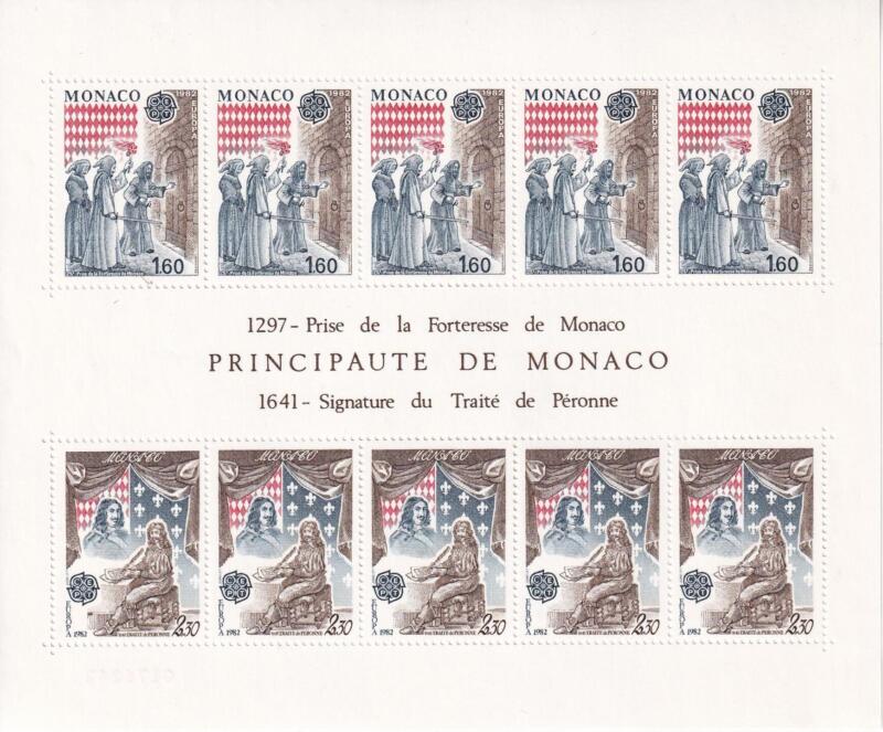 Foglietto Monaco Anno 1982 Europa Avvenimenti storici