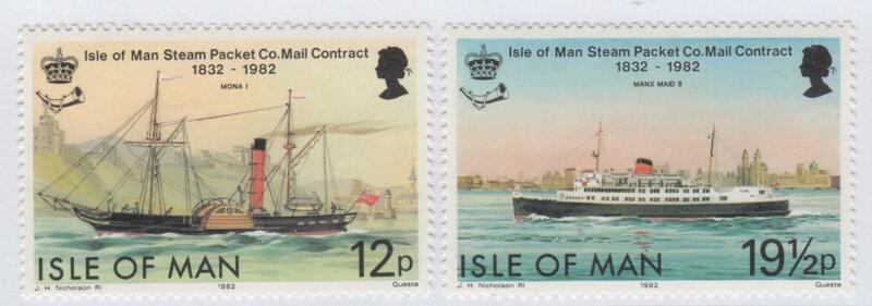 Francobolli Man Anno 1982 150esimo anniversario della compagnia di navigazione Isle of Man Steam Packet Company