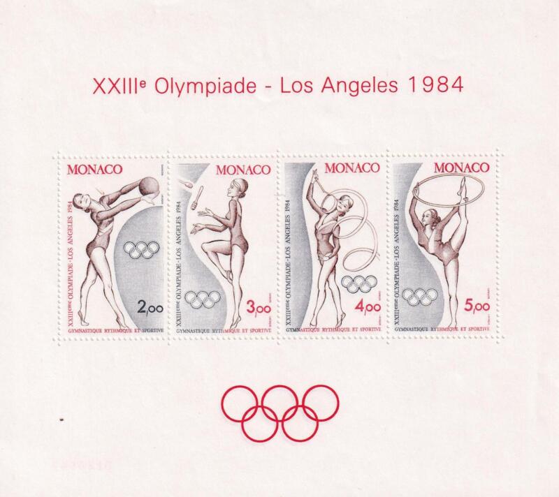 Foglietto Monaco Anno 1984 Olimpiadi di Los Angeles