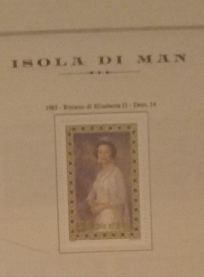 Francobollo Man Anno 1985 Effigie della Regina Elisabetta II