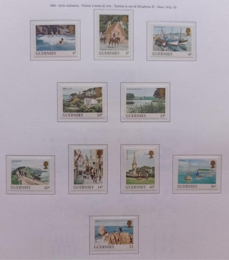 Francobolli Guernsey Anno 1984 Vedute di Guernsey