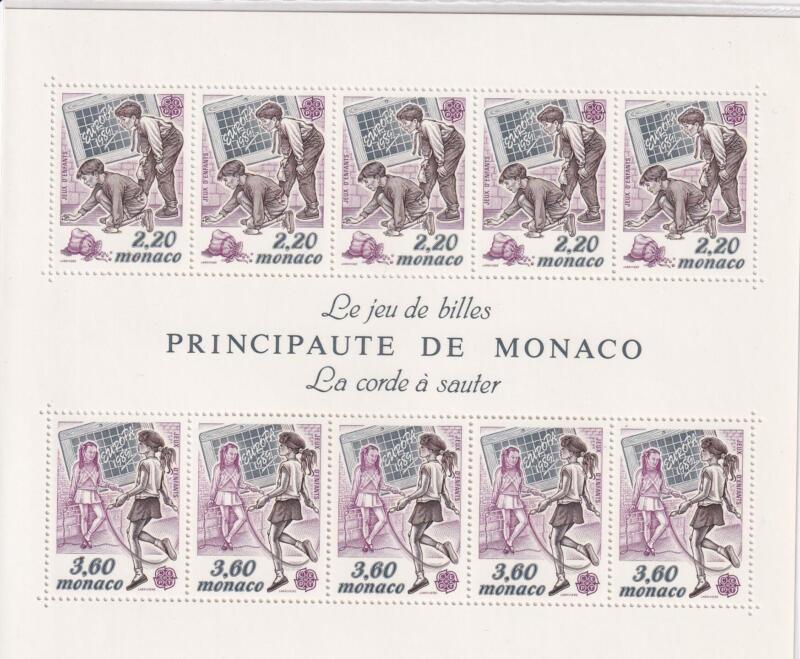 Foglietto Monaco Anno 1989 Europa Giochi infantili