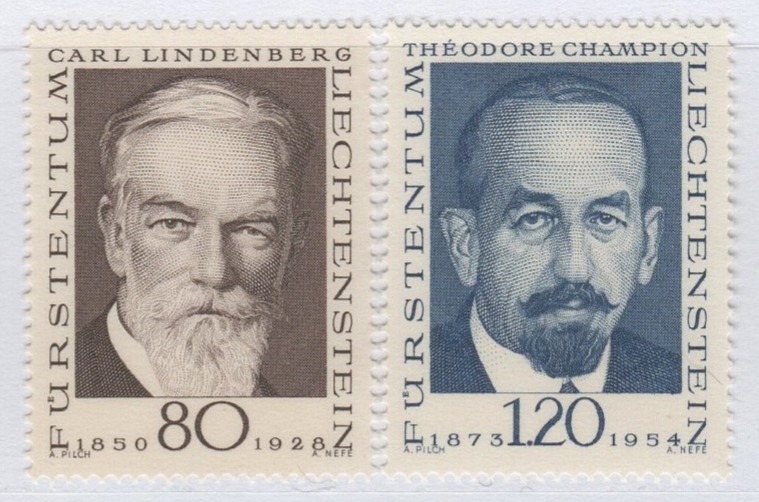 Francobolli Liechtenstein Anno 1969 Pionieri della filatelia Seconda serie