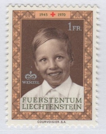 Francobollo Liechtenstein Anno 1970 25esimo anniversario della Croce Rossa locale