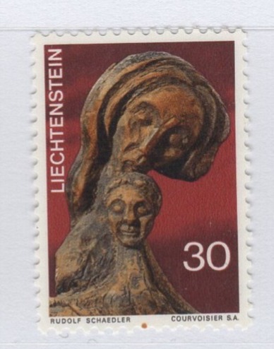 Francobollo Liechtenstein Anno 1970 Natale