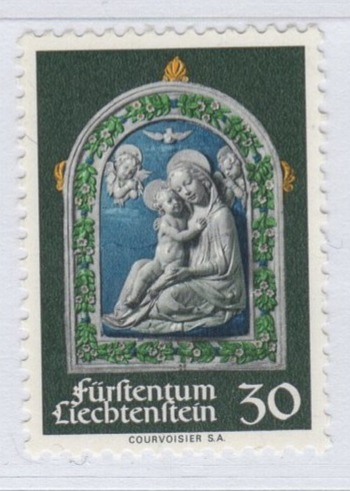 Francobollo Liechtenstein Anno 1971 Natale