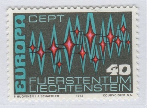 Francobollo Liechtenstein Anno 1972 Europa