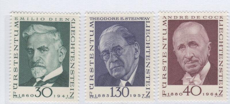 Francobolli Liechtenstein Anno 1972 Pionieri della filatelia Terza serie