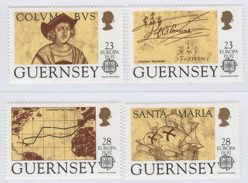 Francobolli Guernsey Anno 1992 Europa Quinto centenario della scoperta dell'America