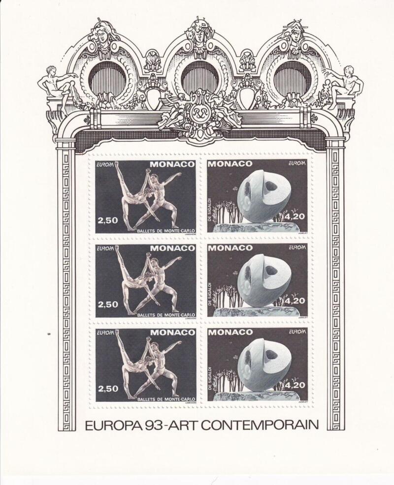 Foglietto Monaco Anno 1993 Europa Arte contemporanea