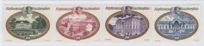 Francobolli Liechtenstein Anno 1977 Castelli del Liechtenstein