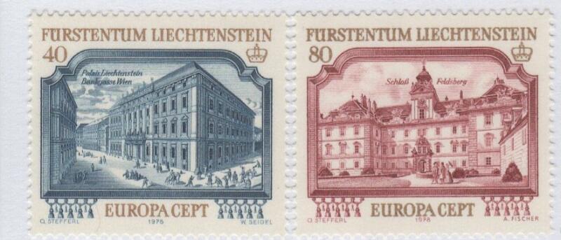 Francobolli Liechtenstein Anno 1978 Europa Monumenti