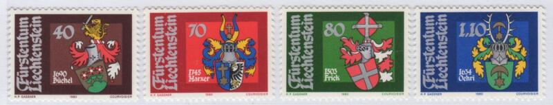 Francobolli Liechtenstein Anno 1980 Stemmi di Landammanni