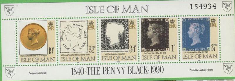 Foglietto Man Anno 1990 Fasi della creazione del Penny Black
