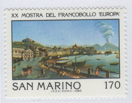 Francobollo San Marino Anno 1980 XX Mostra del Francobollo Europa