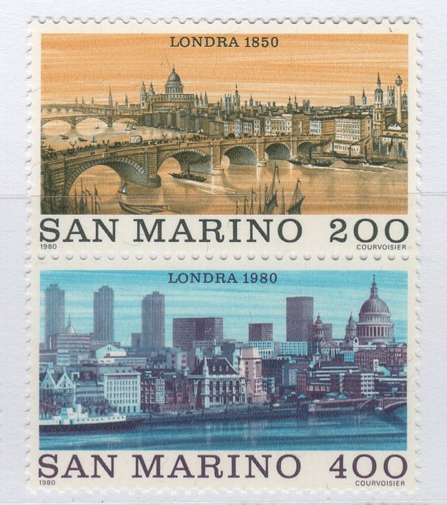 Francobolli San Marino Anno 1980 LONDON 80 Vedute di Londra