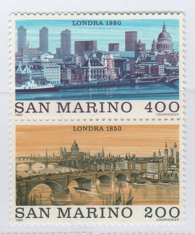 Francobolli San Marino Anno 1980 LONDON 80 Vedute di Londra