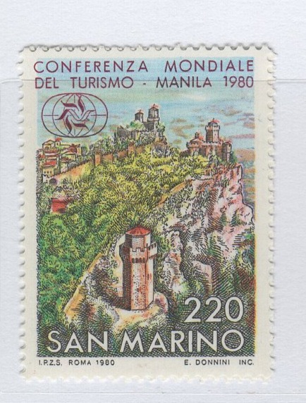 Francobollo San Marino Anno 1980 Conferenza mondiale del turismo