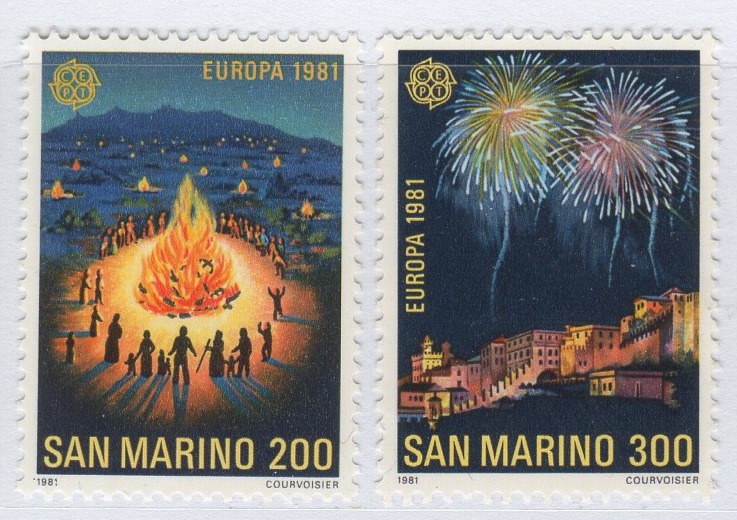 Francobolli San Marino Anno 1981 Europa Folklore