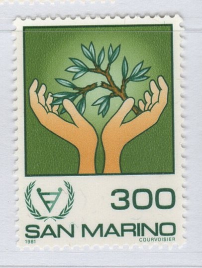 Francobollo San Marino Anno 1981 Anno internazionale degli handicappati