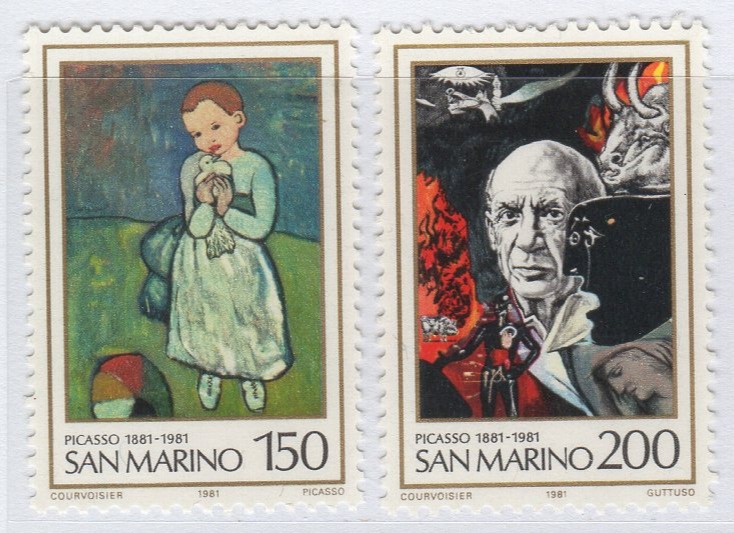 Francobolli San Marino Anno 1981 Centenario della nascita di Pablo Picasso