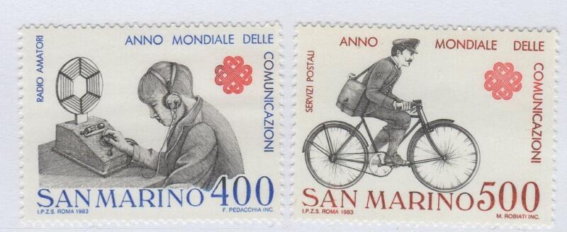 Francobolli San Marino Anno 1983 Anno mondiale della comunicazioni
