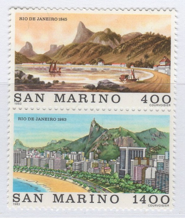 Francobolli San Marino Anno 1983 BRASILIANA 83 Vedute di Rio de Janeiro