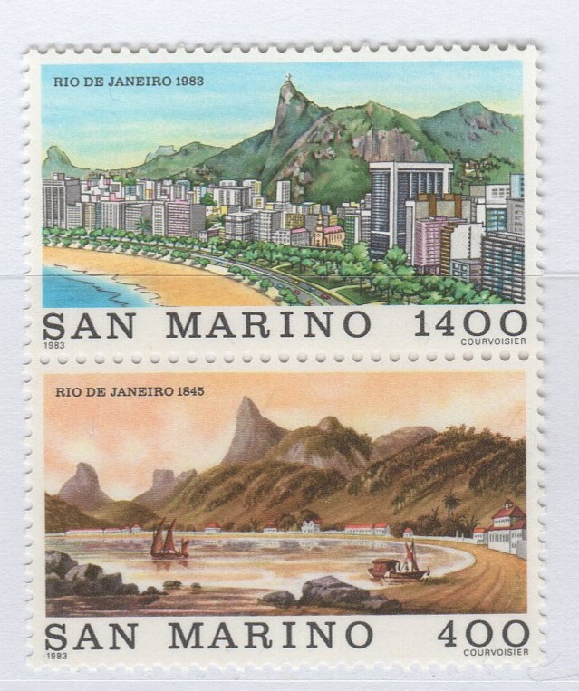 Francobolli San Marino Anno 1983 BRASILIANA 83 Vedute di Rio de Janeiro