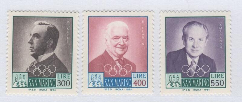 Francobolli San Marino Anno 1984 Pre Olimpica Dirigenti del Comitato Internazionale Olimpico