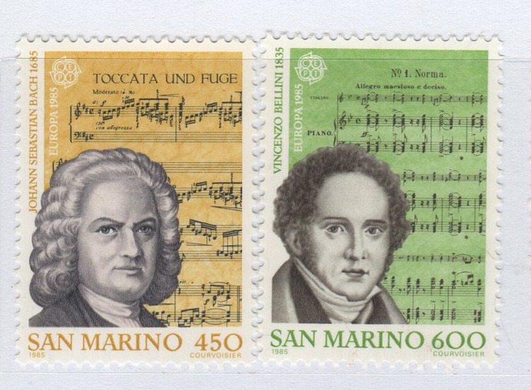 Francobolli San Marino Anno 1985 Europa Anno europeo della musica