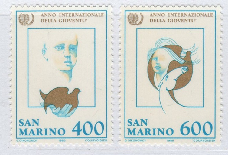 Francobolli San Marino Anno 1985 Anno internazionale della Gioventù