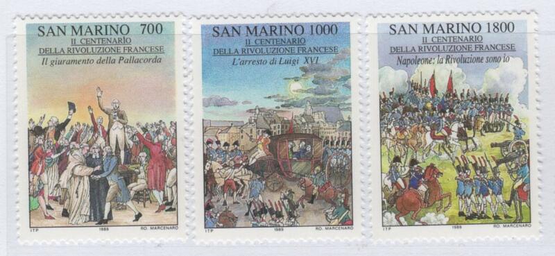 Francobolli San Marino Anno 1989 Bicentenario della Rivoluzione Francese