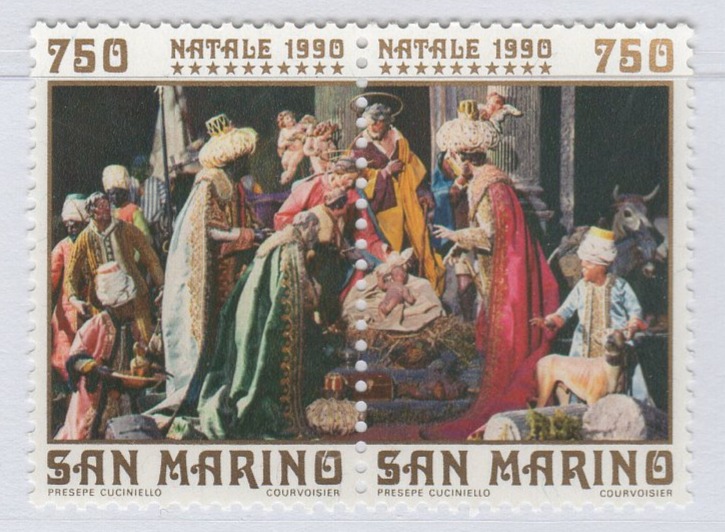 Francobolli San Marino Anno 1990 Natale