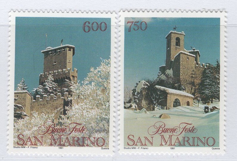 Francobolli San Marino Anno 1991 Natale