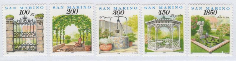 Francobolli San Marino Anno 1994 Cose gesti e affetti di ogni giorno Terza serie Il giardino