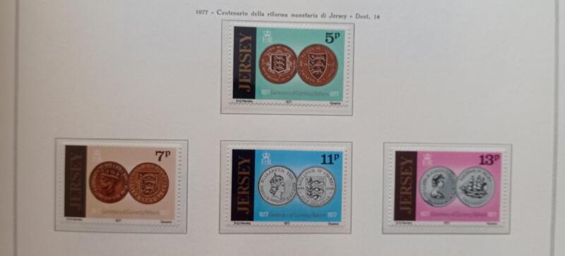 Francobolli Jersey Anno 1977 Centenario della riforma monetaria