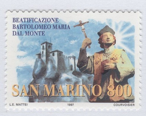 Francobollo San Marino Anno 1997 Beatificazione di Bartolomeo Maria dal Monte