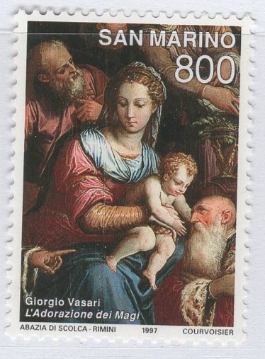 Francobollo San Marino Anno 1997 Natale
