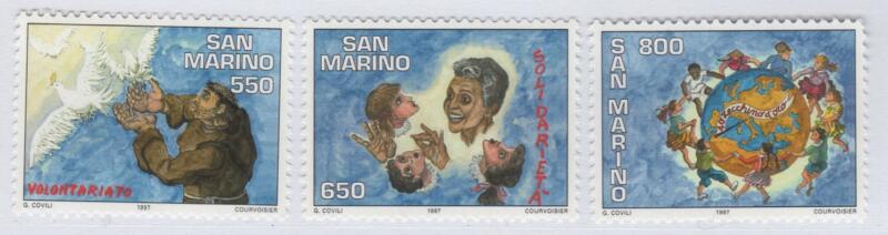 Francobolli San Marino Anno 1997 Volontariato e solidarietà