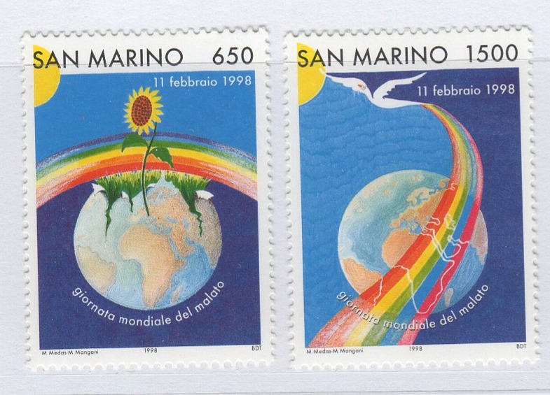 Francobolli San Marino Anno 1998 Giornata mondiale del malato
